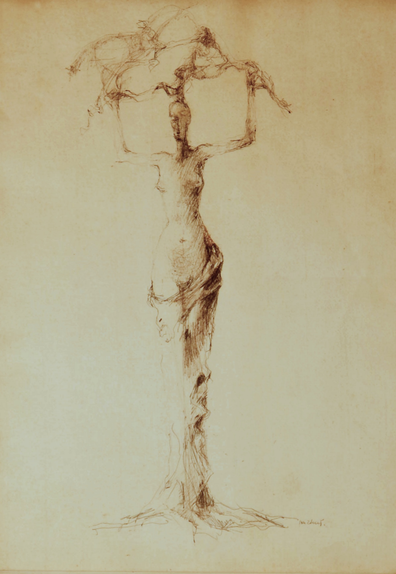 woman tree